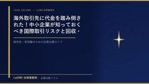 海外取引先に代金を踏み倒された！中小企業が知っておくべき国際取引リスクと回収・予防の法的対策